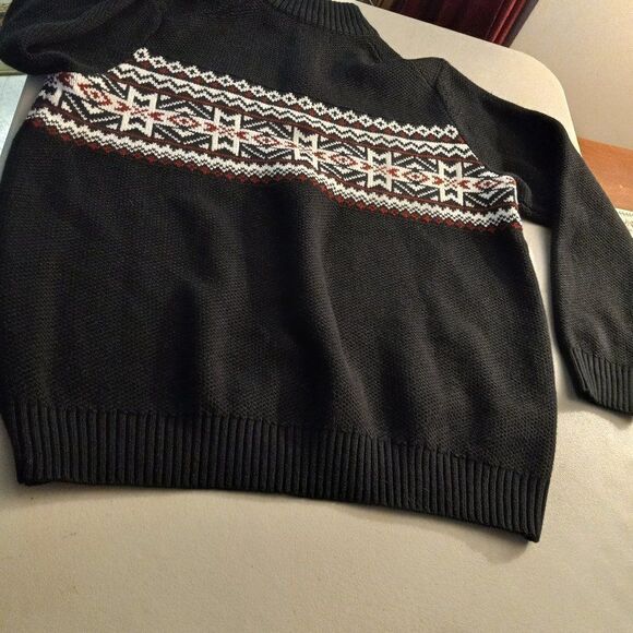 Izod Quarter Zip Men's XL Snowflake Pattern Long Sleeve Sweater - Picture 8 of 8